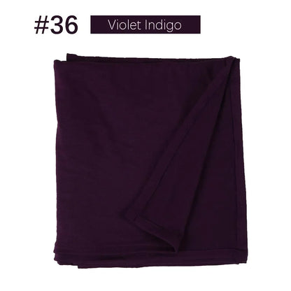 Muslim Women Stretchy Jersey Hijab Plain Cotton Jersey Hijabs  Islamic Soft Turban Head Wraps Headscarf 170X60cm