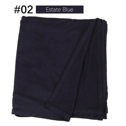 Muslim Women Stretchy Jersey Hijab Plain Cotton Jersey Hijabs  Islamic Soft Turban Head Wraps Headscarf 170X60cm