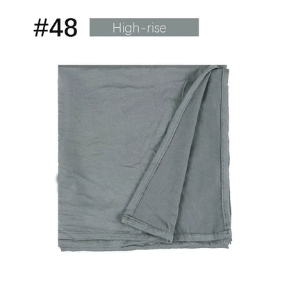 Muslim Women Stretchy Jersey Hijab Plain Cotton Jersey Hijabs  Islamic Soft Turban Head Wraps Headscarf 170X60cm