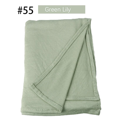 Muslim Women Stretchy Jersey Hijab Plain Cotton Jersey Hijabs  Islamic Soft Turban Head Wraps Headscarf 170X60cm