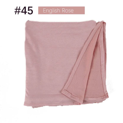 Muslim Women Stretchy Jersey Hijab Plain Cotton Jersey Hijabs  Islamic Soft Turban Head Wraps Headscarf 170X60cm