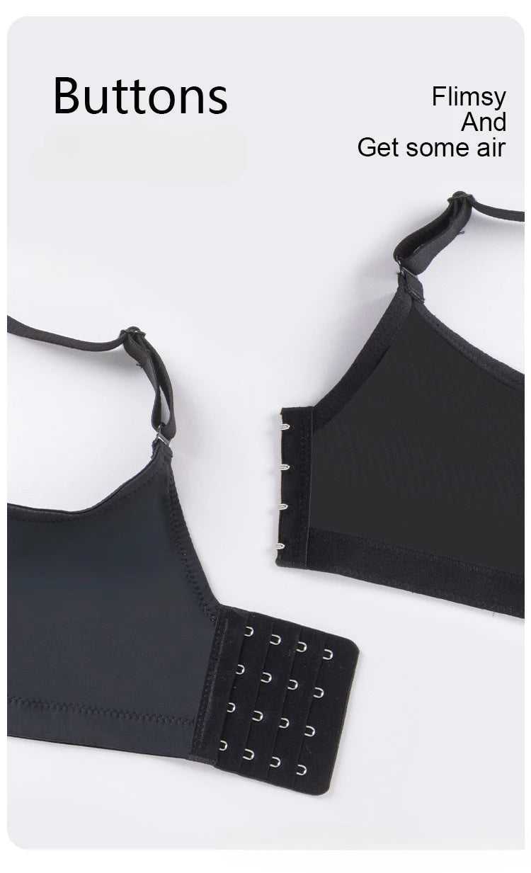 Large Size Seamless Lingerie for Women Thin and Sexy Bra Comfortable Top Up Push-up  Anti Sagging Sports Breast Collection Bras