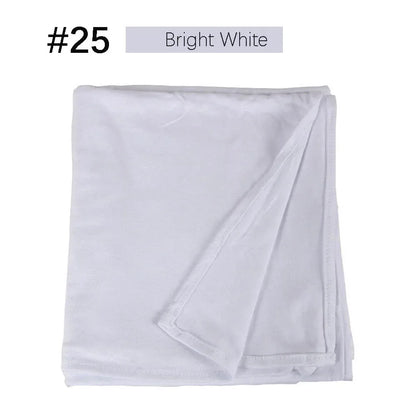 Muslim Women Stretchy Jersey Hijab Plain Cotton Jersey Hijabs  Islamic Soft Turban Head Wraps Headscarf 170X60cm