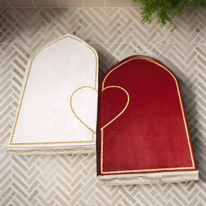 Luxury Thick Flannel Prayer Mat Set – Printed Worship Mats for Adults, Non-Slip Prayer Rug for Bedroom & Living Room