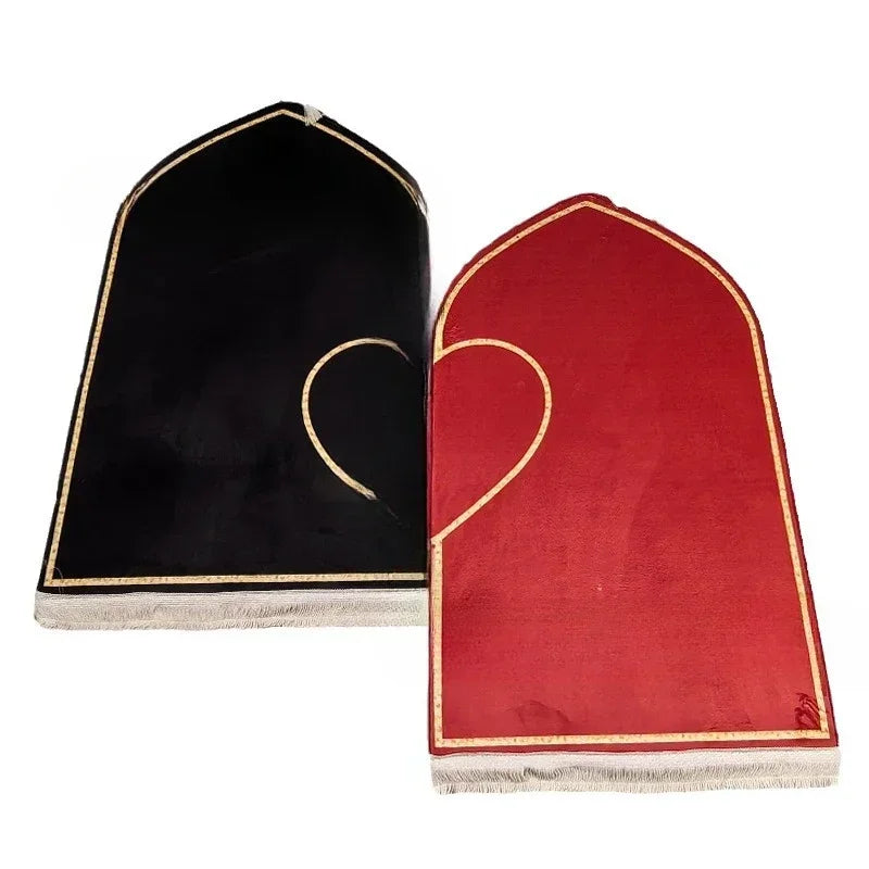 Luxury Thick Flannel Prayer Mat Set – Printed Worship Mats for Adults, Non-Slip Prayer Rug for Bedroom & Living Room