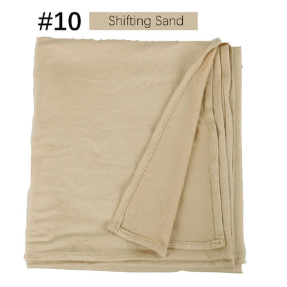 Muslim Women Stretchy Jersey Hijab Plain Cotton Jersey Hijabs  Islamic Soft Turban Head Wraps Headscarf 170X60cm