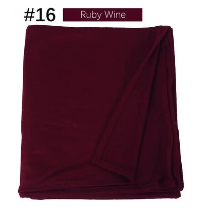 Muslim Women Stretchy Jersey Hijab Plain Cotton Jersey Hijabs  Islamic Soft Turban Head Wraps Headscarf 170X60cm
