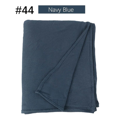 Muslim Women Stretchy Jersey Hijab Plain Cotton Jersey Hijabs  Islamic Soft Turban Head Wraps Headscarf 170X60cm