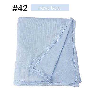 Muslim Women Stretchy Jersey Hijab Plain Cotton Jersey Hijabs  Islamic Soft Turban Head Wraps Headscarf 170X60cm