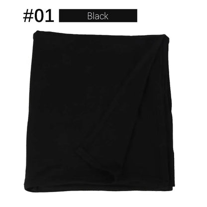 Muslim Women Stretchy Jersey Hijab Plain Cotton Jersey Hijabs  Islamic Soft Turban Head Wraps Headscarf 170X60cm