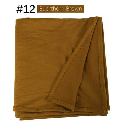 Muslim Women Stretchy Jersey Hijab Plain Cotton Jersey Hijabs  Islamic Soft Turban Head Wraps Headscarf 170X60cm