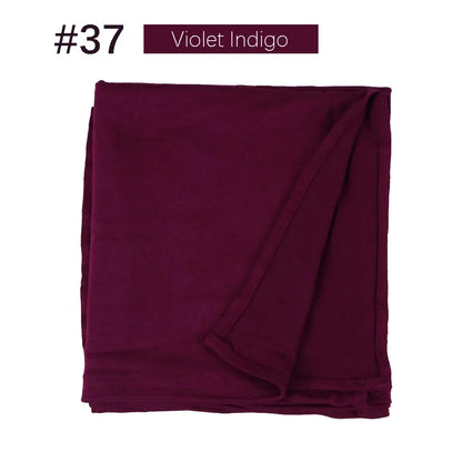 Muslim Women Stretchy Jersey Hijab Plain Cotton Jersey Hijabs  Islamic Soft Turban Head Wraps Headscarf 170X60cm