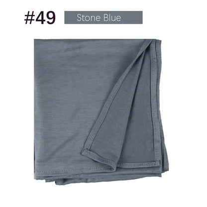 Muslim Women Stretchy Jersey Hijab Plain Cotton Jersey Hijabs  Islamic Soft Turban Head Wraps Headscarf 170X60cm