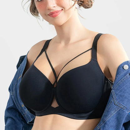 Large Size Seamless Lingerie for Women Thin and Sexy Bra Comfortable Top Up Push-up  Anti Sagging Sports Breast Collection Bras