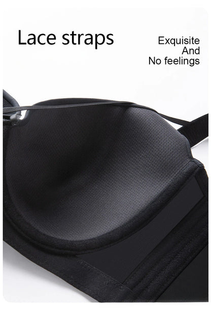 Large Size Seamless Lingerie for Women Thin and Sexy Bra Comfortable Top Up Push-up  Anti Sagging Sports Breast Collection Bras