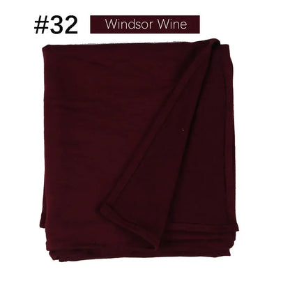 Muslim Women Stretchy Jersey Hijab Plain Cotton Jersey Hijabs  Islamic Soft Turban Head Wraps Headscarf 170X60cm